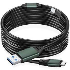 Kumiho 65Ft Link Cable for PC VR Compatible with Oculus/Quest 3S/3/2/1/Pro,Pico 4/Ultra Accessories and SteamVR, High Speed PC Data Transfer，USB 3.0 A to USB C Cable for VR Headset