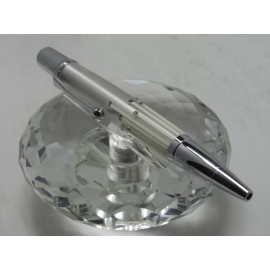 Pierre Cardin GORGEOUS HIGH QUALITY PIERRE CARDIN 4.8" SILVER AND CRYSTALS TWIST BP PEN