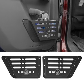 NKCELL POWER 2Pcs Metal Rear Door Storage Box for Ford Bronco 2021-2024 Interior Storage Expansion Rear Door Storage Pockets Side Insert Organizer Accessories