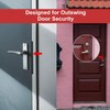 Door Latch Guard Plate, Outswing Door Security Protector, L-Shaped Door