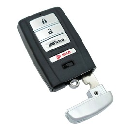 AYGUCEKE Replacement Key Fob Cover Case fit for Acura RLX RDX MDX ILX TLX PLX NSX TL Smart Keyless Entry Key Fob Shell (4 Button)