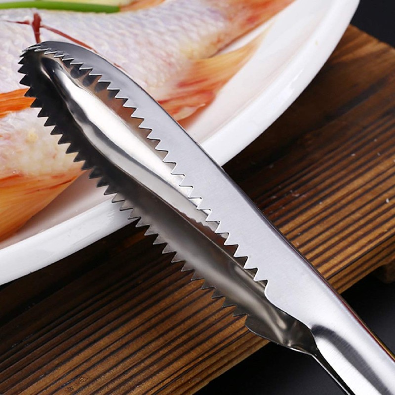 Fish Scaler Brush Fish Scaler Remover with Stainless Steel Sawtooth