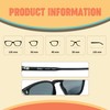 80Days Square Sunglasses – Slim Frame, Classic Keyhole Design, UV400