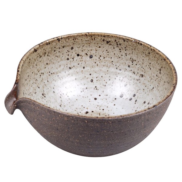 KI Store Matcha Green Tea Bowl Chawan with Spout Pottery Clay Large