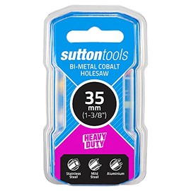 Sutton tools H125 Bi-Metal HSS Cobalt Holesaw, 35 mm Diameter, White