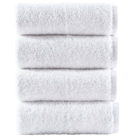 Washcloth Linen Set Premium Original Turkish Cotton, Hotel Quality for Maximum Softness & Absorbency Face Towels for Hand, Kitchen & Cleaning (White Washcloths Set)