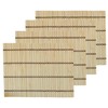 Set of 4 Placemats Bamboo Wood Bamboo 30 x 40