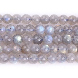 Gem Inside 6mm Blue Rainbow Labradorite Round Semi Precious Stones Loose Beads for Jewellery Making 15"