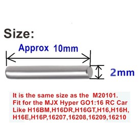 ZQToday 60pcs 2x10mm Pin Hex Wheel Hub Nut Pins Compatible with HSP Redcat Wltoys Traxxas,Hyper go Wheel hex pins M20101,for MJX Hyper Go Parts 16207 16208 16209 16210 H16BM H16DR H16BM H16H.