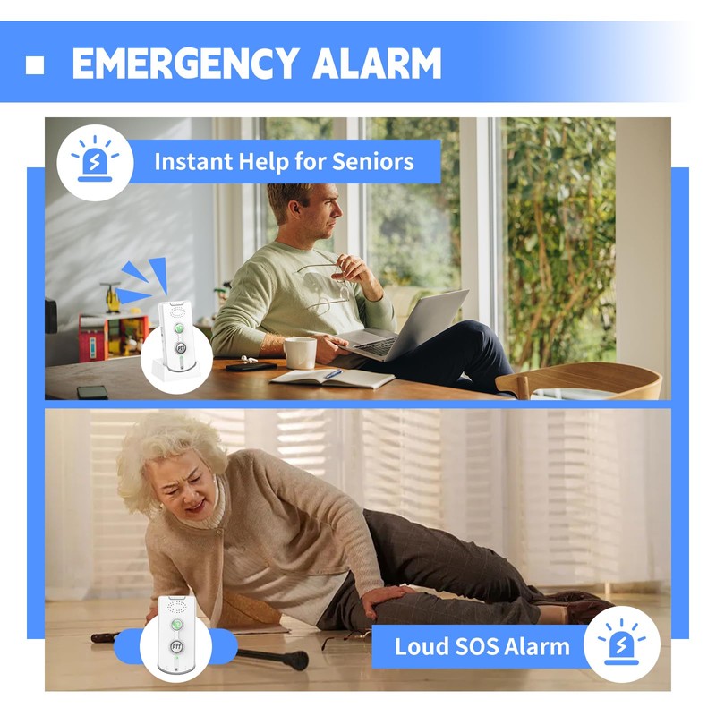 2 Way Intercom for Home,Wireless Intercom System Portable,Long Range,Push to
