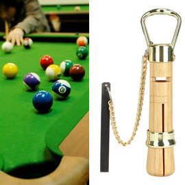 Wooden Snooker Cue Tip Clamp Repair Tool, Two-in-One Billiard Cue Repair Tool with Small File, Special Cue Repair for Billiard Cue Repair and Leather Replacement, Billiard Accessories