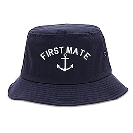 Sailing First Mate Anchor Mens Bucket Hat (US, Alpha, One Size, Navy Blue)