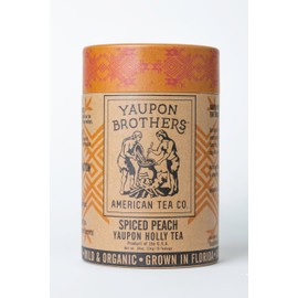 Yaupon Brothers Spiced Peach Yaupon Tea - 16 Eco-Friendly Yaupon Peach Tea Bags Crafted from Organic Peach Green Tea Ingredients & Antioxidant Rich - Pure Peach Tea Leaves in Fiber Bags