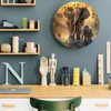 Wall Clock 14 Inch Silent Non-Ticking, Elephant Round Decorative Clock