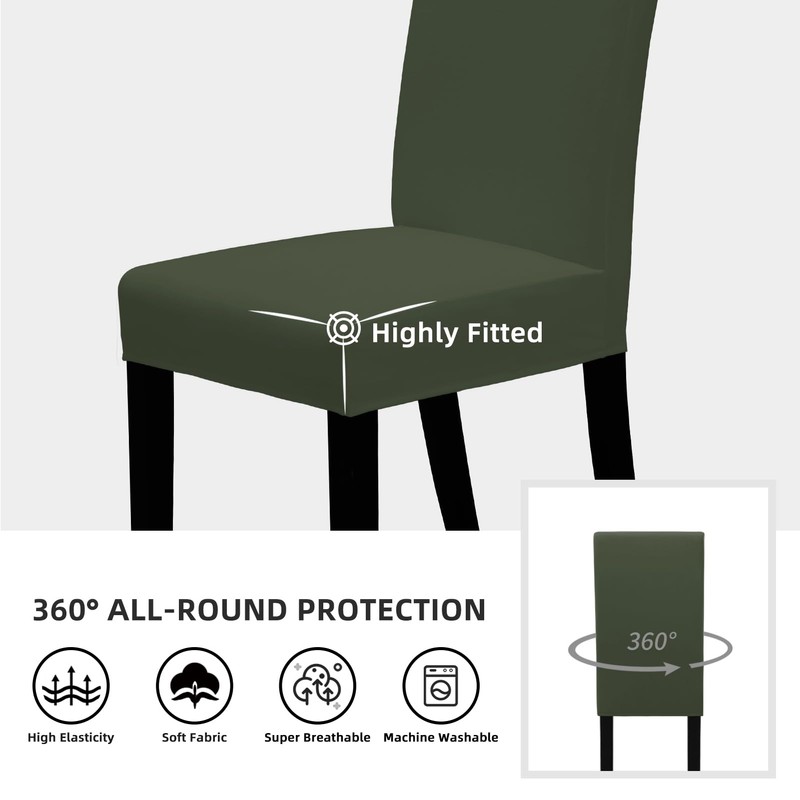 Easy-Going Dining Chair Covers Stretch Dining Room Chair Covers Set