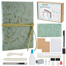 WEBEEDY Bookbinding Kit Complete Book Making Kit DIY Journal Set Vintage Writing Journal Notebook Journal Kit for Work,Note Taking,Travel, Business,Personal Diary,8 X 6 (A5) inches