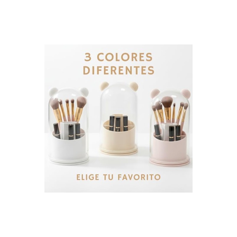 Organizador de Brochas con Diseño de Gatito, Porta Maquillaje Multisusos