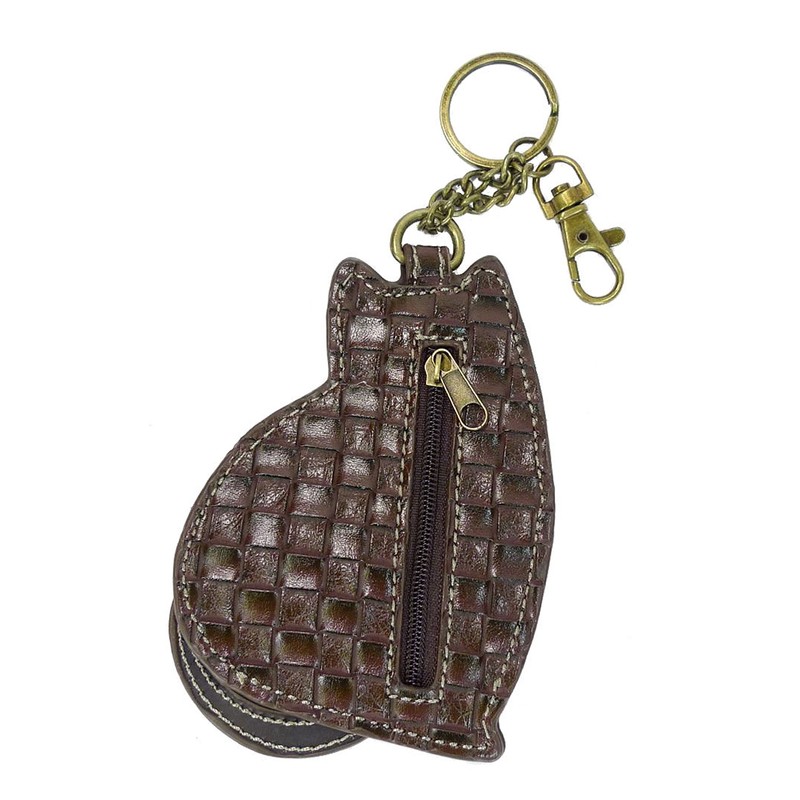 Chala Lazzy Cat Key Fob Coin Purse, Cat Lover Gift