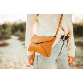 Gusti Umhängetasche Leder - Karisma Damen Handtasche Ledertasche Vintage Braun Leder