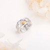 DAOCHONG Sterling Silver You are My Sunshine Sunflower CZ Ring