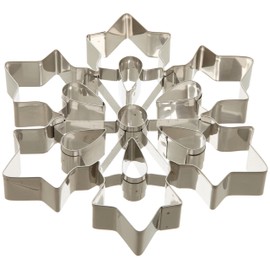 Ateco Large Snowflake Cookie Cutter, Stainless Steel, 8" diameter