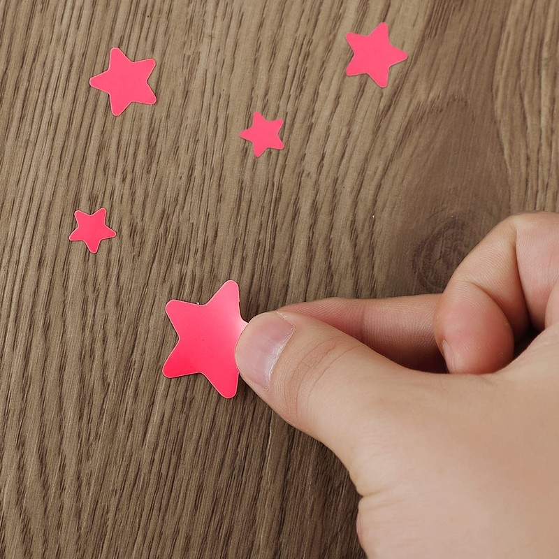 Pink Glow in The Dark Stars Decals Decor for Ceiling,