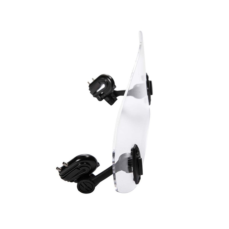 Motorcycle Windscreen Universal Clamp-On Variable Windscreen Spoiler Extension (Transparent Colour)