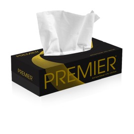 Premier Soft Face Box Tissues - 100 Pulls, 2 Ply, 4-in-1 Pack | Ultra Soft & Absorbent Facial Tissues for Home, Office, Car | Hypoallergenic, Skin-Friendly Tissue Box Bundle