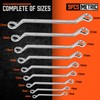HORUSDY 9-Pece Metric Offset Box Wrench Set with Rolling Pouch,