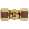 Anderson Metals 50062-06 50062 Brass Compression Tube Fitting, Union, 3/8"