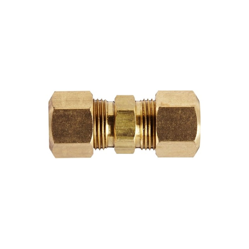 Anderson Metals 50062-06 50062 Brass Compression Tube Fitting, Union, 3/8"