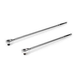 TEKTON 3/8, 1/2 Inch Drive Quick-Release Extra-Long Ratchet Set, 2-Piece (18, 24 in.) | SRH99125