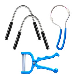 NITAIUN 4 Pieces Spring Facial Hair Remover Manual Epilator Spring Face Epilator Tool Remove Hair from Upper Lip, Chin, Cheeks and Neck Beauty Tools for Women Girls or Men (4 Pcs)