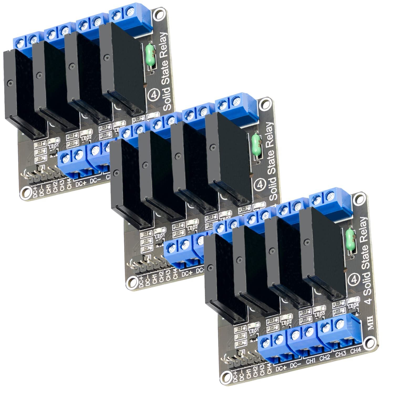 AZDelivery 3 x 4 Channel Relay Module 5V DC Solid State Relay Low Level ...