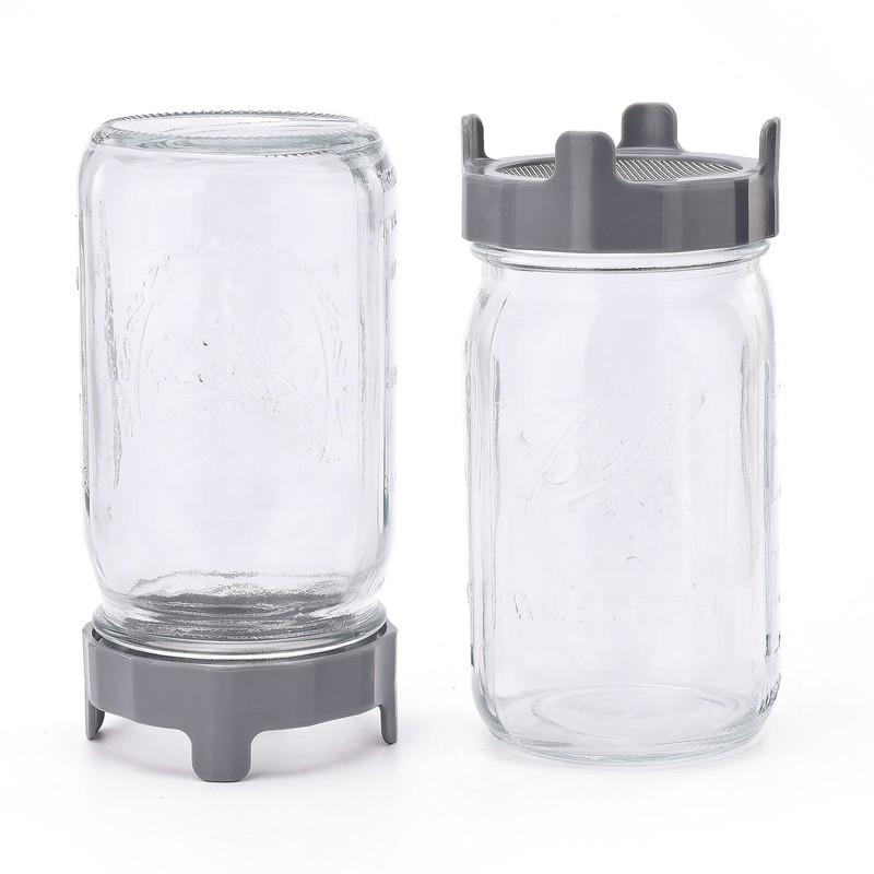 ABS Sprout Lid with Stainless Steel Screen for Wide Mouth