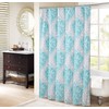Comfort Spaces Coco Bathroom Shower Curtain Printed Damask Pattern Modern