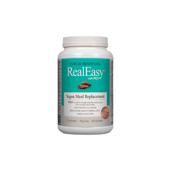 Natural Factors RealEasy With PGX Vegan Meal Replacement (Chocolate) - 855g