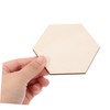 Operitacx 100pcs Unfinished Hexagon Wooden Coasters for DIY Crafts Natural
