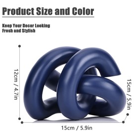 XMGZQ Modern Abstract Sculptures,Infinity Knot Decor,Coffee Table Decor,Modern Decorative Objects Shelf,Entry Table,Knick Knacks for Shelves,Aesthetic Minimalist Decorative