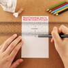 2 Pieces 6"/12" Clear Acrylic Ruler Zero-Centering Ruler with Inches