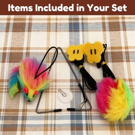 Interactive Cat Toys, Hanging Toys for Doorway for Indoor Cats Kitten 2 Pcs