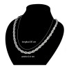 Cadena Torsal 3/4mm Acero Inoxidable Hombre Collar 60cm L