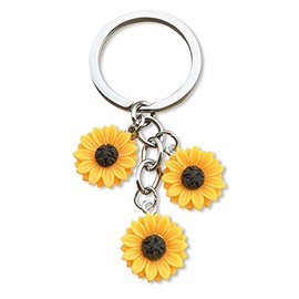 Sunflower Keychains Gifts for Women Girls Sunflower Keychain Accessories Party Favors Birthday Christmas Gift for Mom Daughter Best Friend Sunflower Themed Gifts for Women Sunflower Lovers
