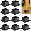 4x4 Post Base 10Pcs, Internal 3.6"x3.6" Heavy Duty Powder-Coated Steel