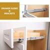 Gobrico 6Pairs(12pcs) 22-Inch Full Extension Telescopic Side/Rear Mount Drawer Slides