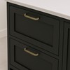 QOGRISUN 4 Pack Solid Brass Cabinet Pulls, Aged Brass Drawer