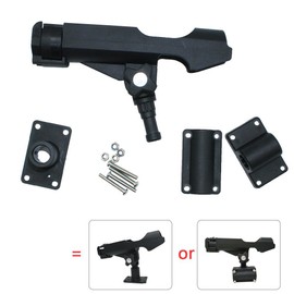 Adjustable Fishing Boat Rods Holder Power Lock Rod Holder with 2 Side Mounts Adjustable Fishing Rod Racks Folding Holder for Sea Fishing Kayak Boat Mounting(RH40-2PCS)