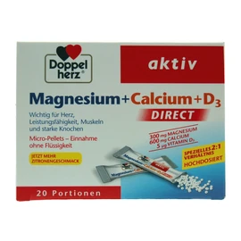 Doppelherz Direct Magnesium with Calcium and Vitamin D3 (Pack of 20)