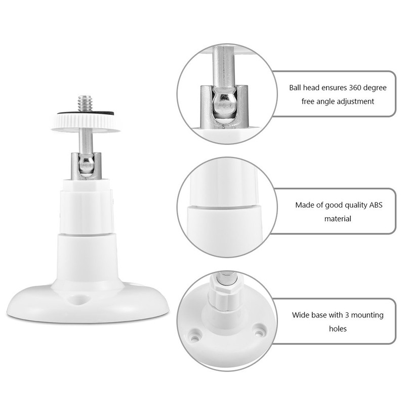 Zerone 360 Degree Rotating Security Camera Indoor Outdoor Wall Metal