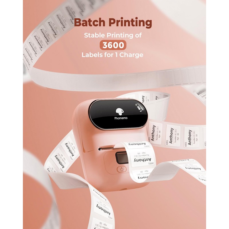Phomemo Label Printer M110 Upgraded Label Maker Bluetooth No Ink